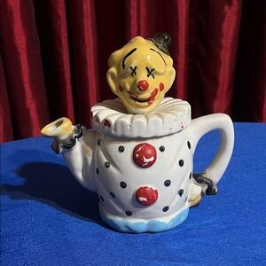 Vintage 1950s Clown Teapot Made In Japan